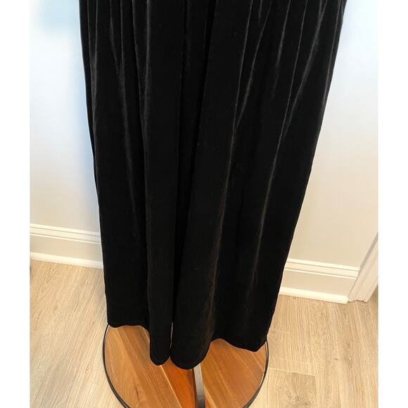 Lauren Ralph Lauren Plus Size Velvet Puff Sleeve Midi Dress In Black Size 3X New - Picture 5 of 15